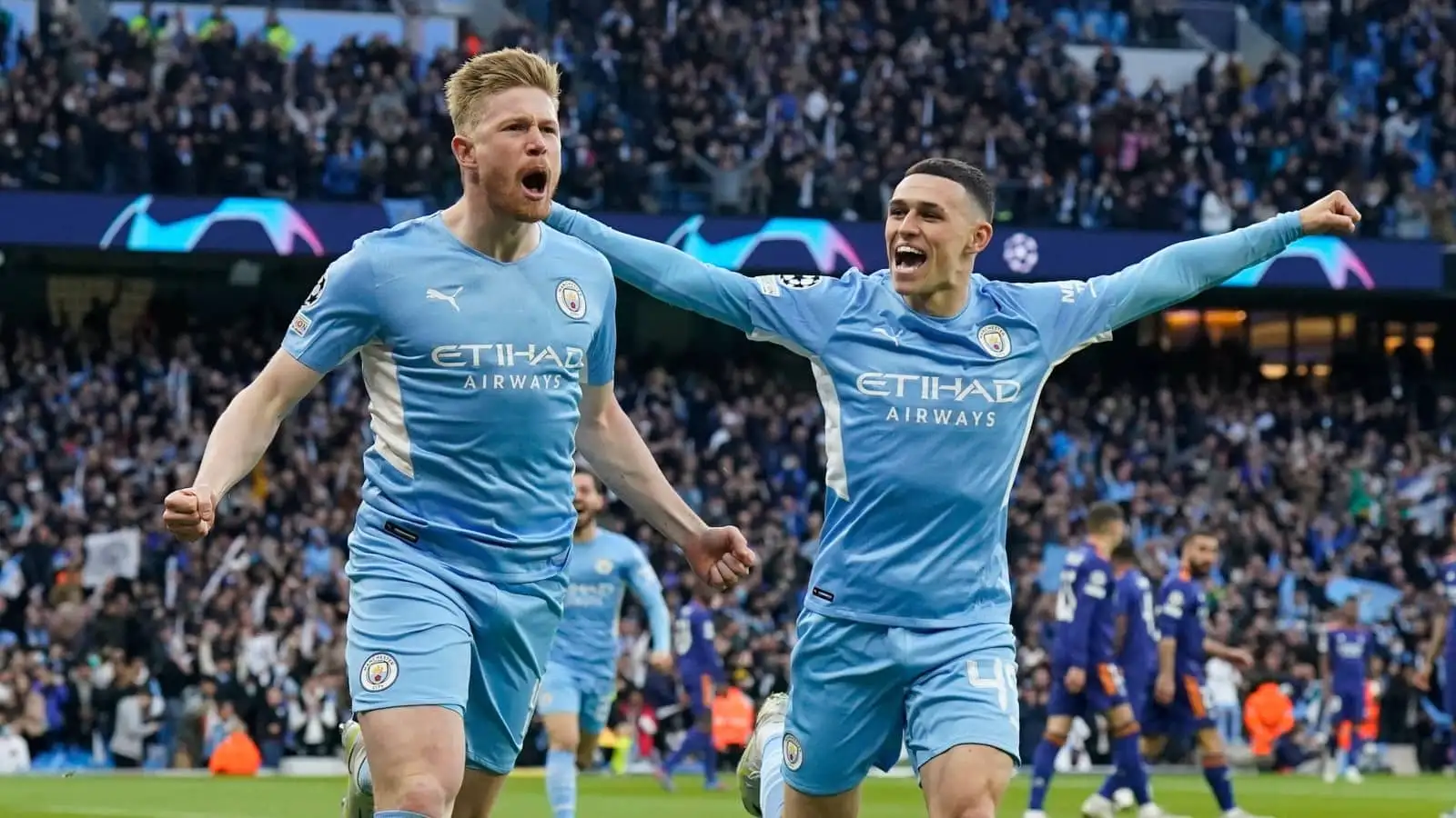 Kevin de Bruyne and Phil Foden