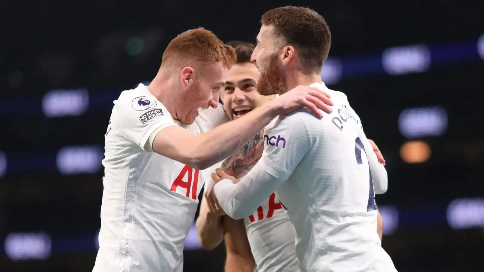 Dejan Kulusevski, Sergio Reguilon, Matt Doherty Tottenham