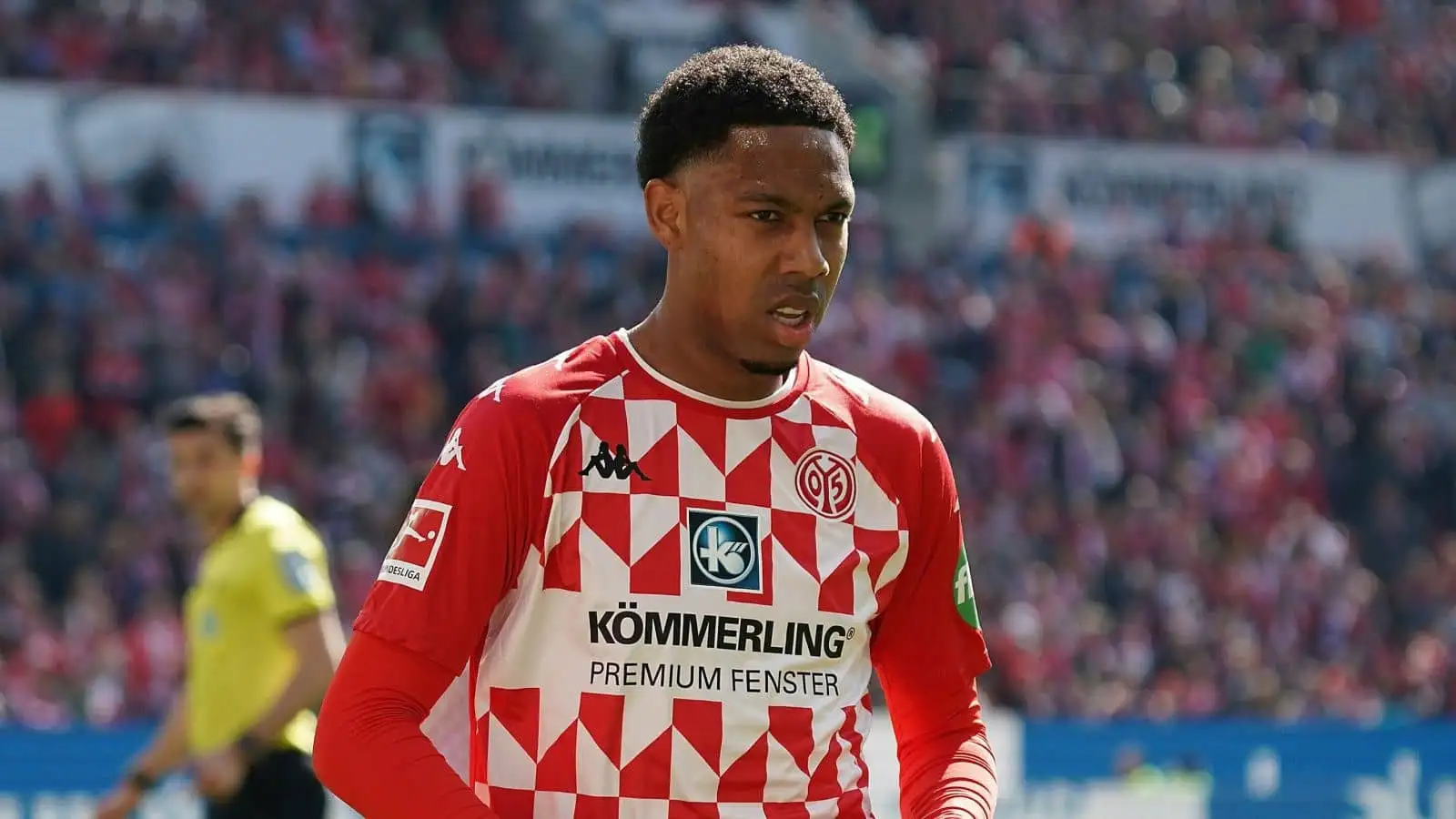 Jean-Paul Boetius, Mainz, during Bundesliga game v Stuttgart at Mewa Arena