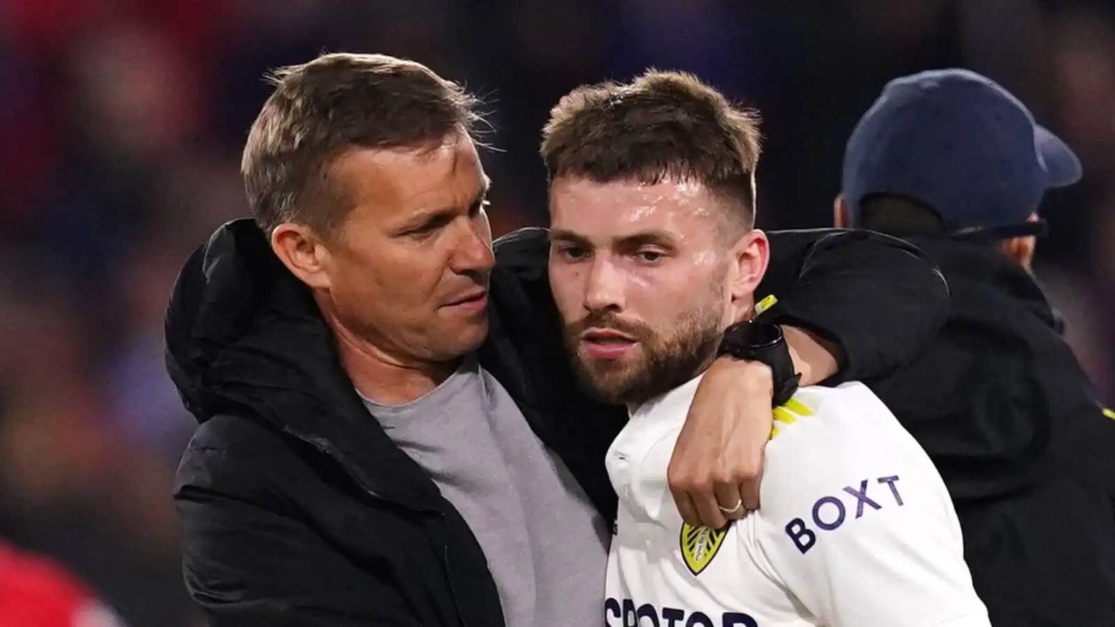 Leeds boss Jesse Marsch and Stuart Dallas