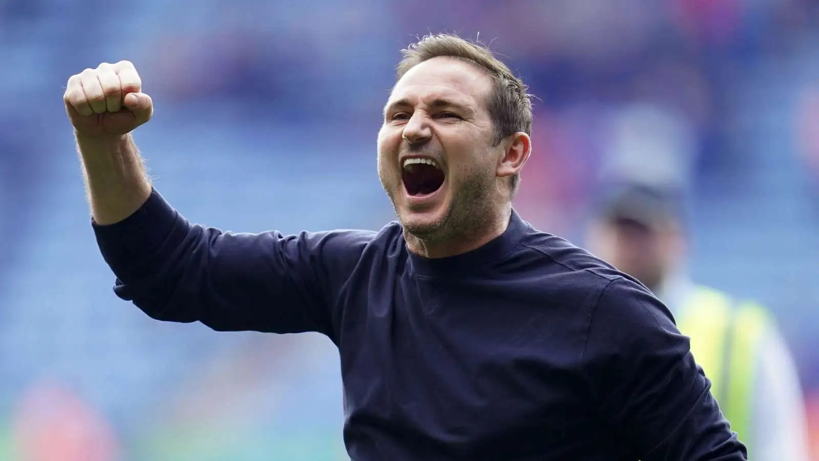 Frank Lampard celebrates an Everton win