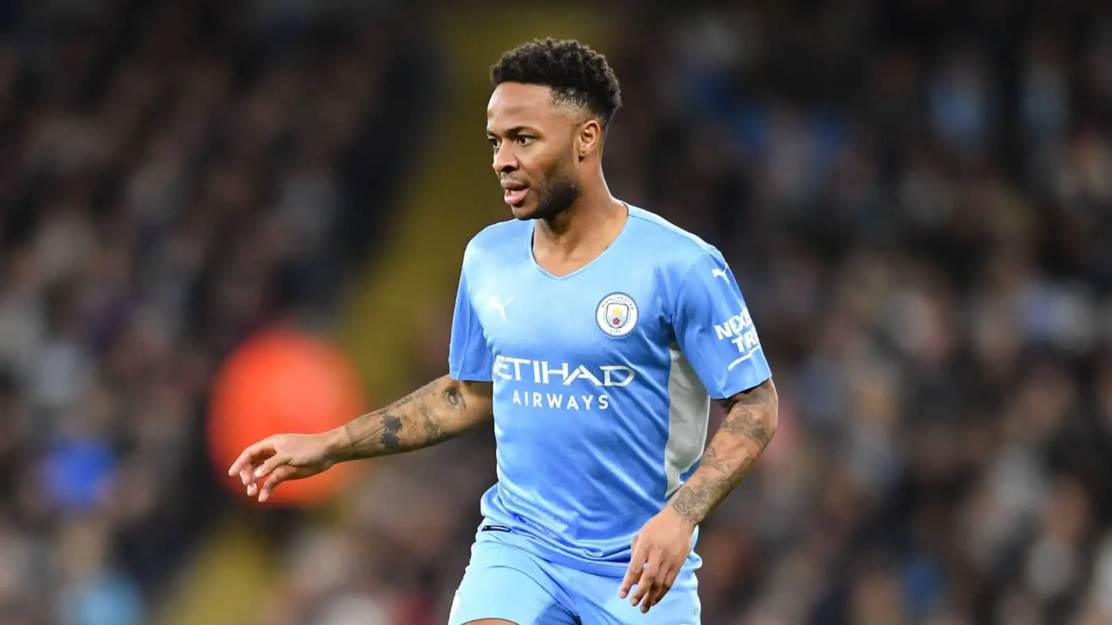 Man City winger Raheem Sterling