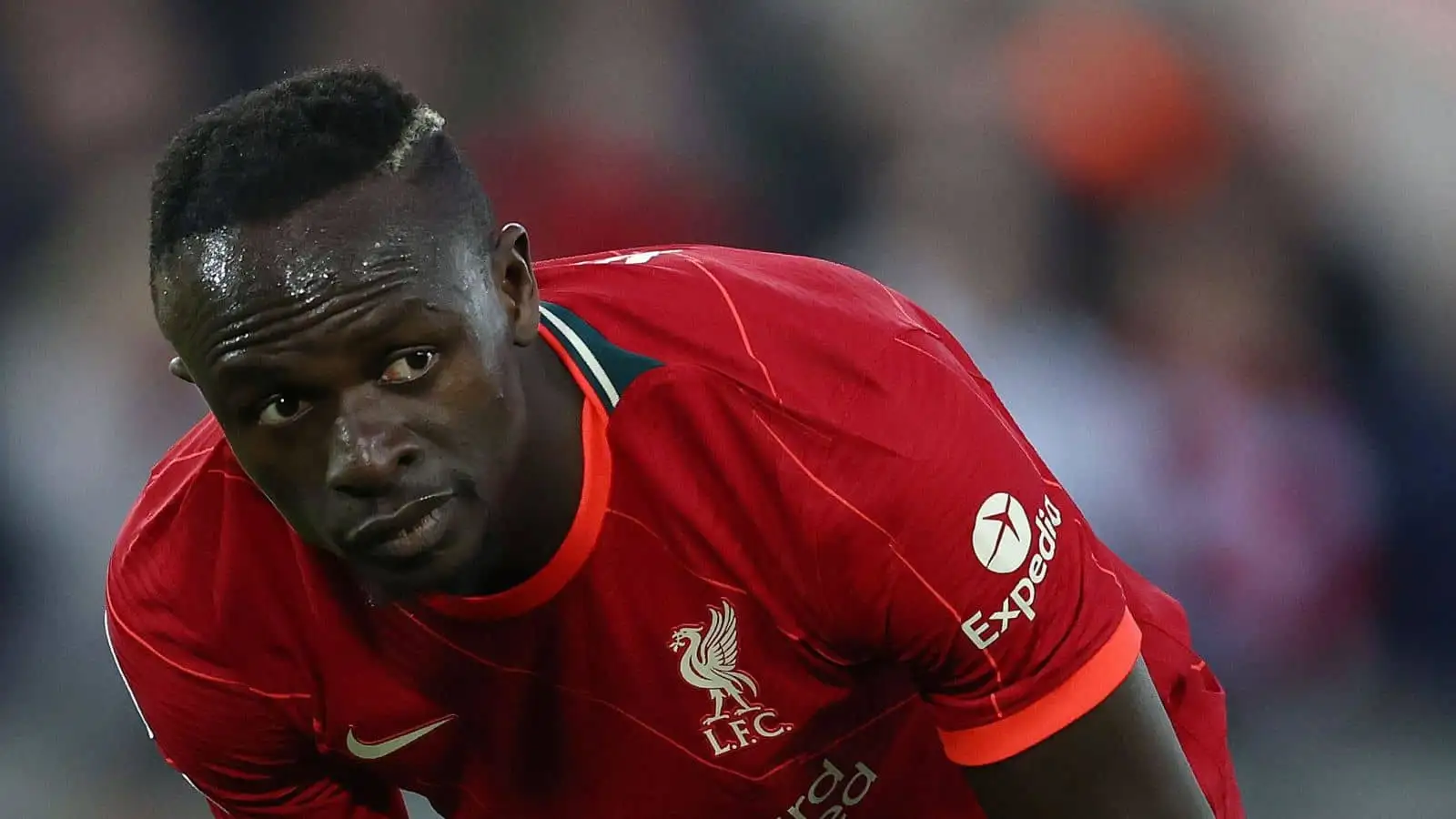 Sadio Mane, Liverpool forward, during the Champions League match against Villarreal at Anfield