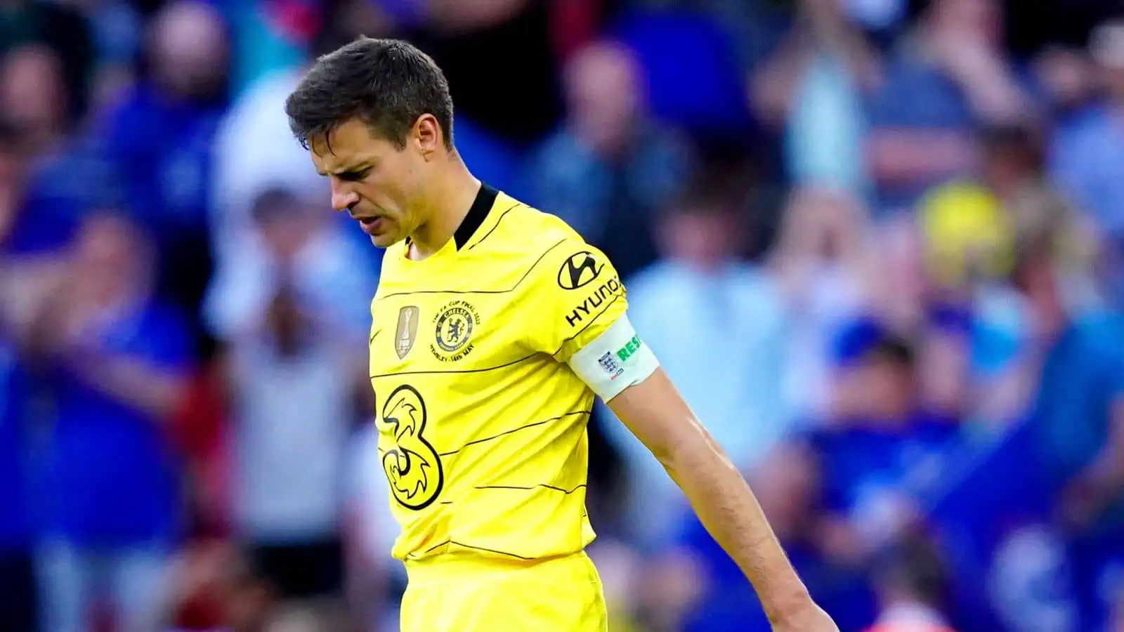 Cesar Azpilicueta, Chelsea after missed penalty in FA Cup final against Liverpool at Wembley