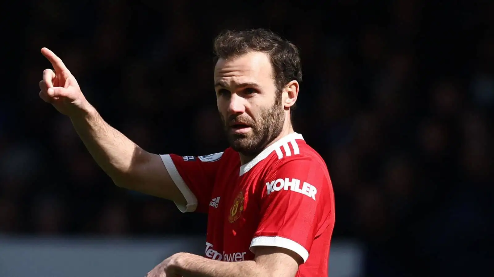 Juan Mata, Everton v Man Utd April 2022