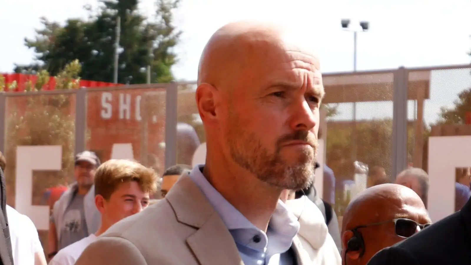 Erik ten Hag, Manchester United manager, arrives at Selhurst Park