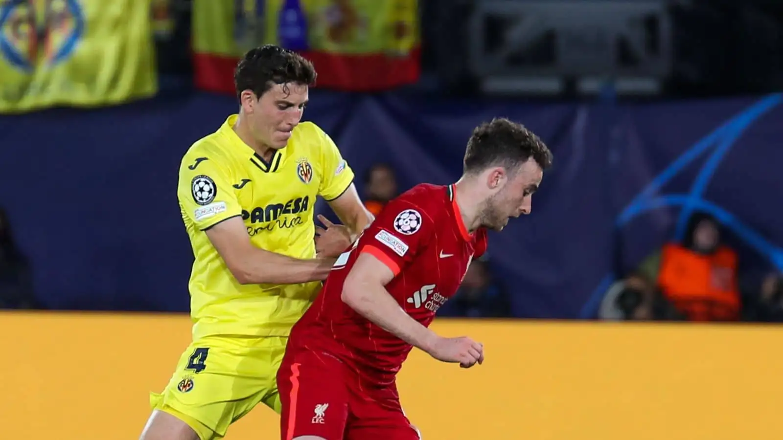 Pau Torres, Diogo Jota Villarreal v Liverpool May 2022