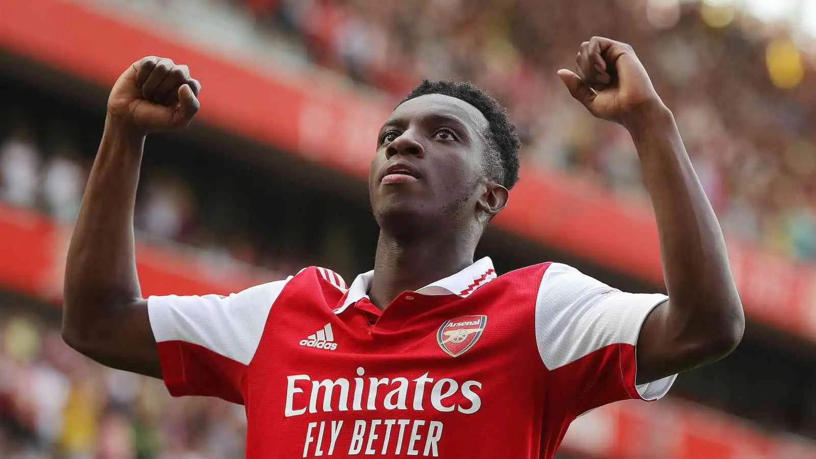 Eddie Nketiah celebrating for Arsenal