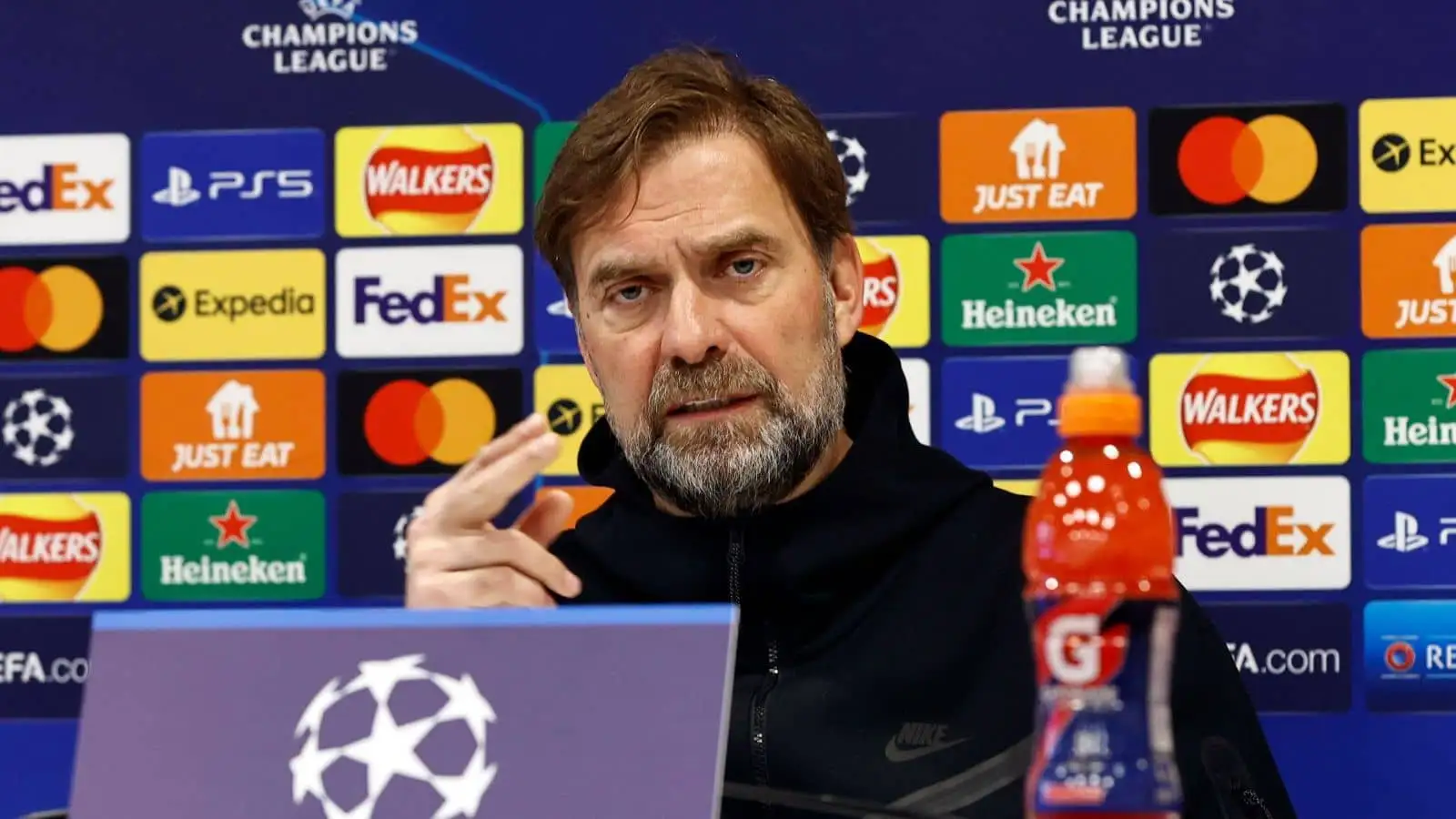 Jurgen Klopp, Champions League press conference before match against Benfica