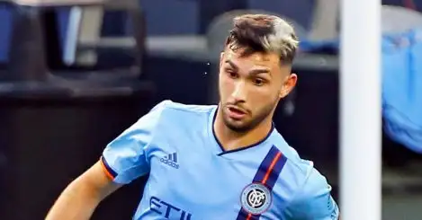 Valentin Castellanos, New York City FC, during MLS game v Chicago Fire FC at Soldier Field in Chicago, IL, USA
