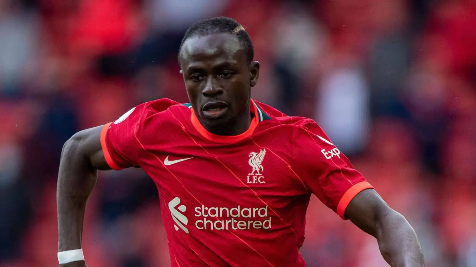 Sadio Mane of Liverpool during the Premier League match between Liverpool and Crystal Palace at Anfield on May 23, 2021