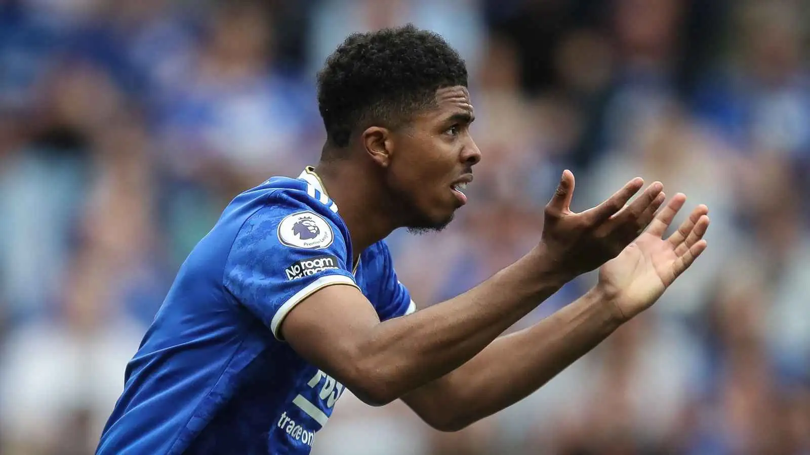 Wesley Fofana during a Leicester City match