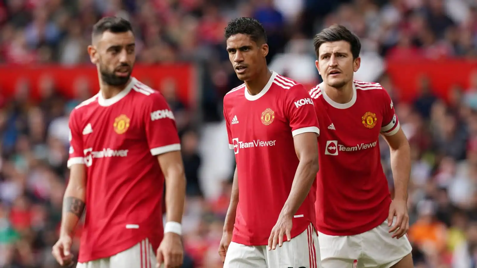 Man Utd trio Bruno Fernandes, Rapaehl Varane and Harry Maguire