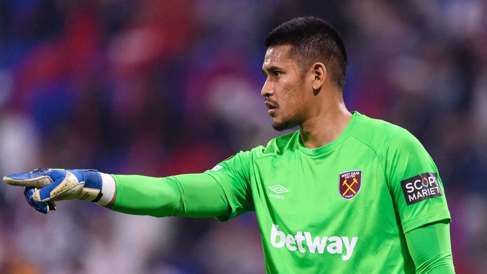 Alphonse Areola playing for West Ham United