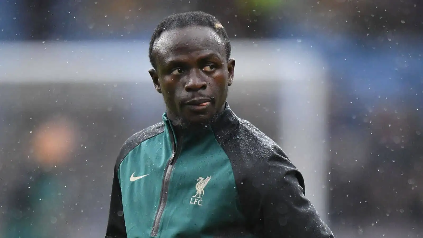 Sadio Mane, Liverpool forward, warms up before the Premier League match at Turf Moor, Burnley