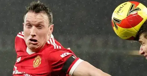 Phil Jones of Manchester United during the Emirates FA Cup match at Old Trafford