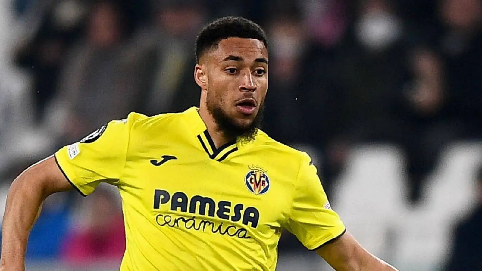 Arnaut Danjuma of Villarreal CF in action during the UEFA Champions League round of sixteen second leg football match between Juventus FC and Villarreal