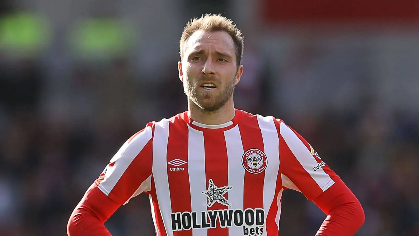 Christian Eriksen of Brentford during the Premier League match at Brentford Community Stadium,