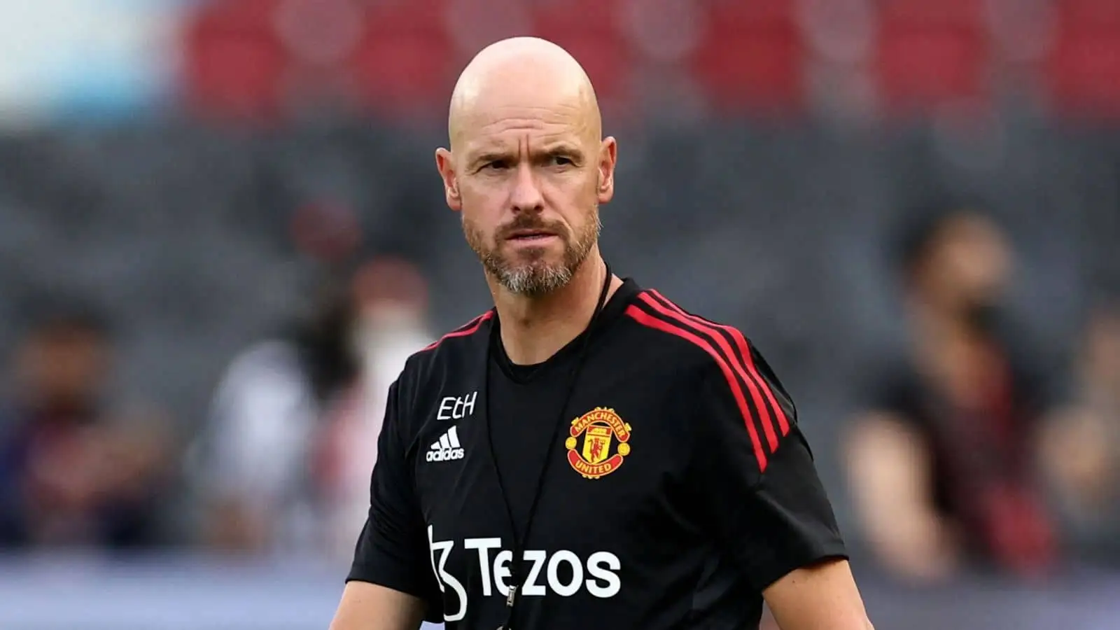 Erik ten Hag, Manchester United manager, during pre-season training at Rajamangala National Stadium, Bangkok, Thailand