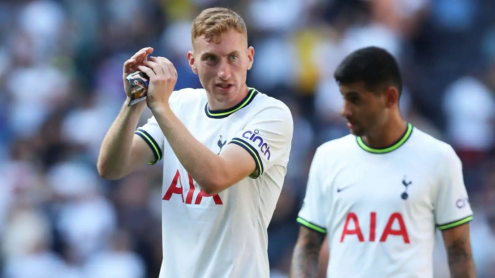 Dejan Kulusevski, Cristian Romero Tottenham v Southampton