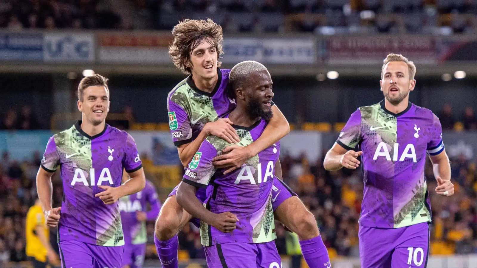 Tottenham stars Giovani Lo Celso, Bryan Gil, Tanguy Ndombele and Harry Kane