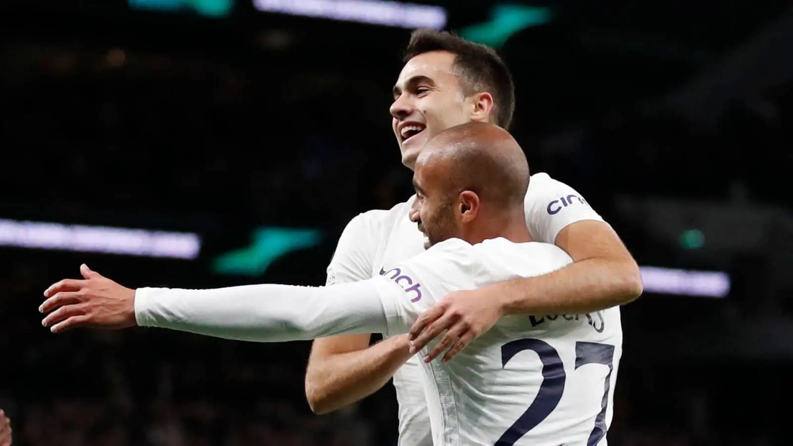 Tottenham stars Sergio Reguilon and Lucas Moura