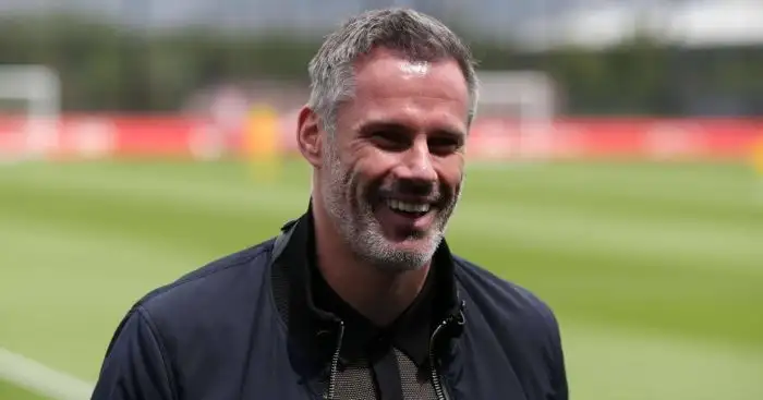 Jamie Carragher at Liverpool's AXA Training Centre