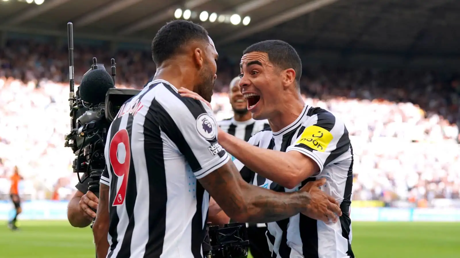 Newcastle forwards Callum Wilson and Miguel Almiron