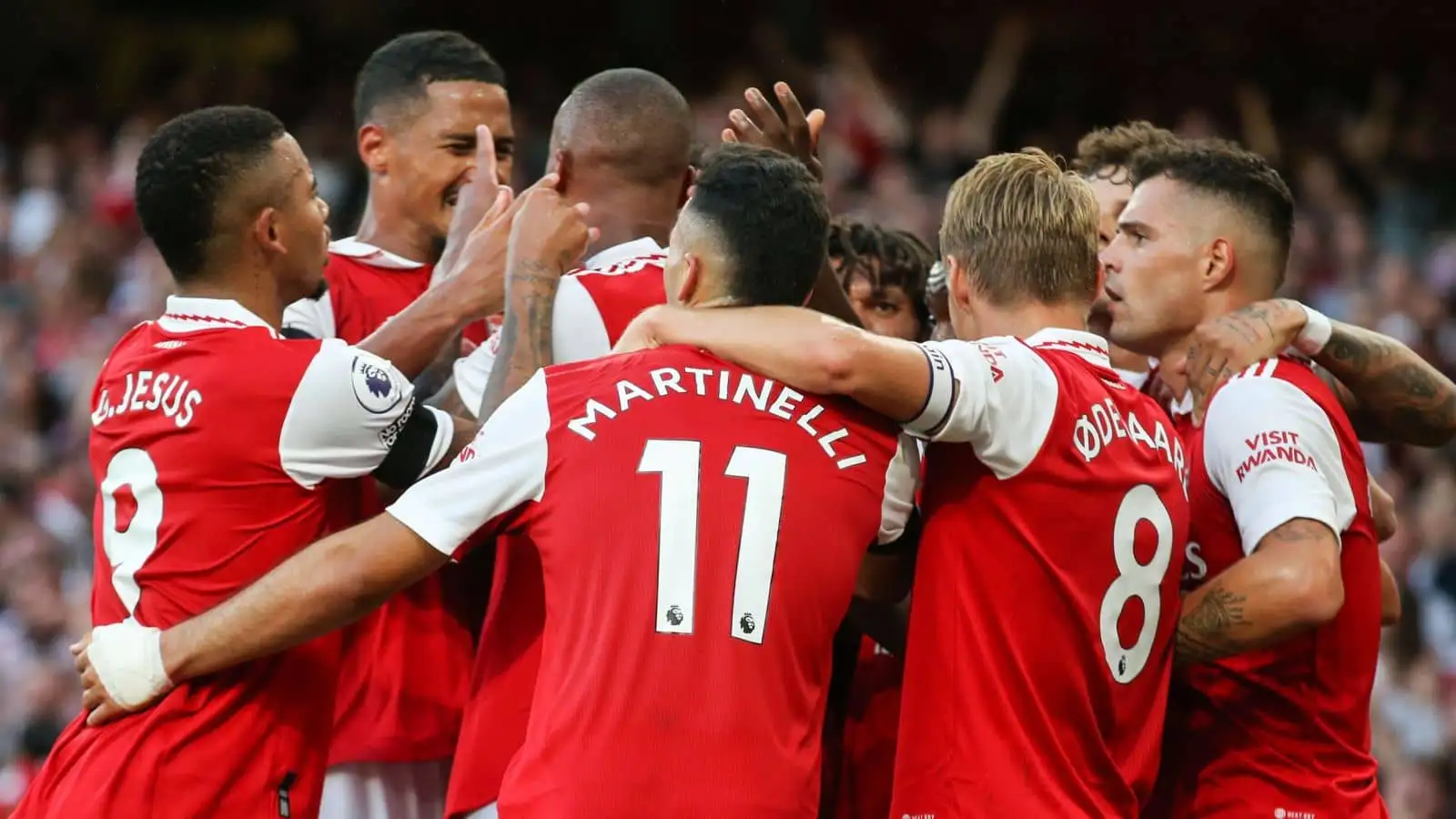 Gabriel celebrates Arsenal winner against Fulham