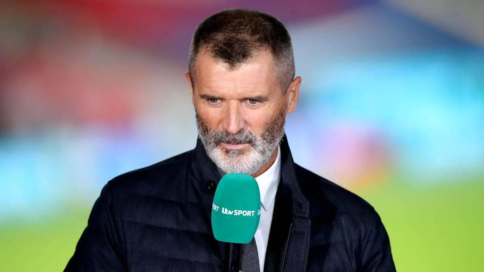 Roy Keane, pundit, during ITV Football coverage of England game