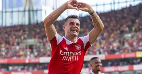 Granit Xhaka emotional after surprise moment in Arsenal win; tips forward to be among world’s best