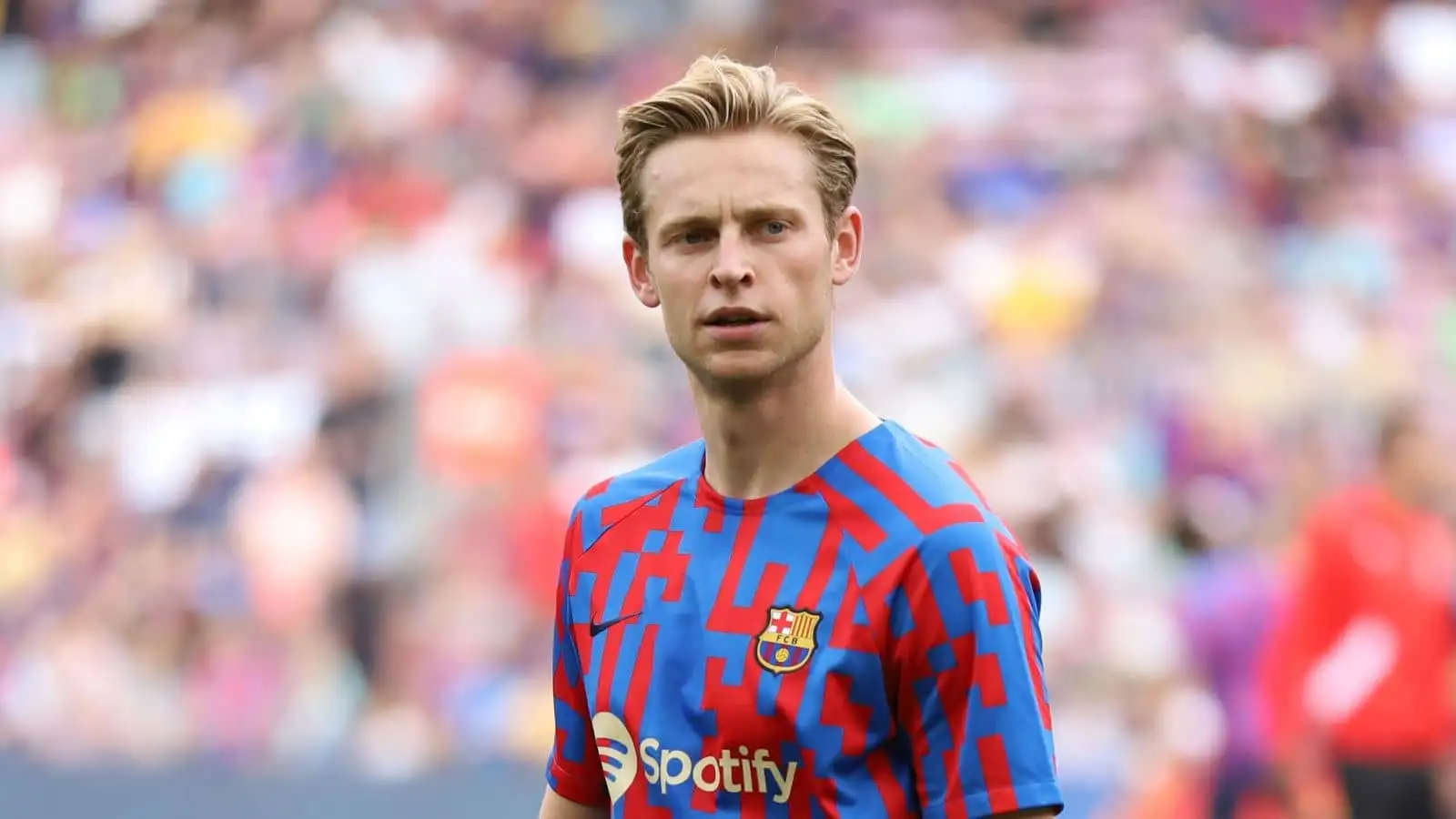 Frenkie De Jong (FC Barcelona) looks during the La Liga Santander between FC Barcelona and Elche CF at Camp Nou