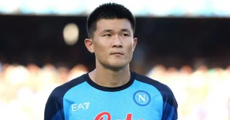 Napoli centre-back Kim Min-jae at at the Diego Armando Maradona Stadium. August 2022.