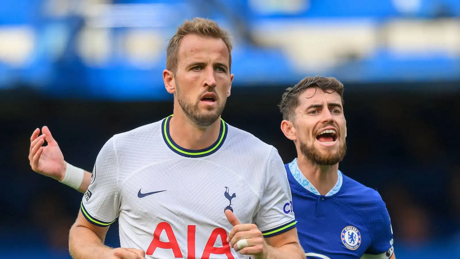 Tottenham striker Harry Kane and Chelsea midfielder Jorginho
