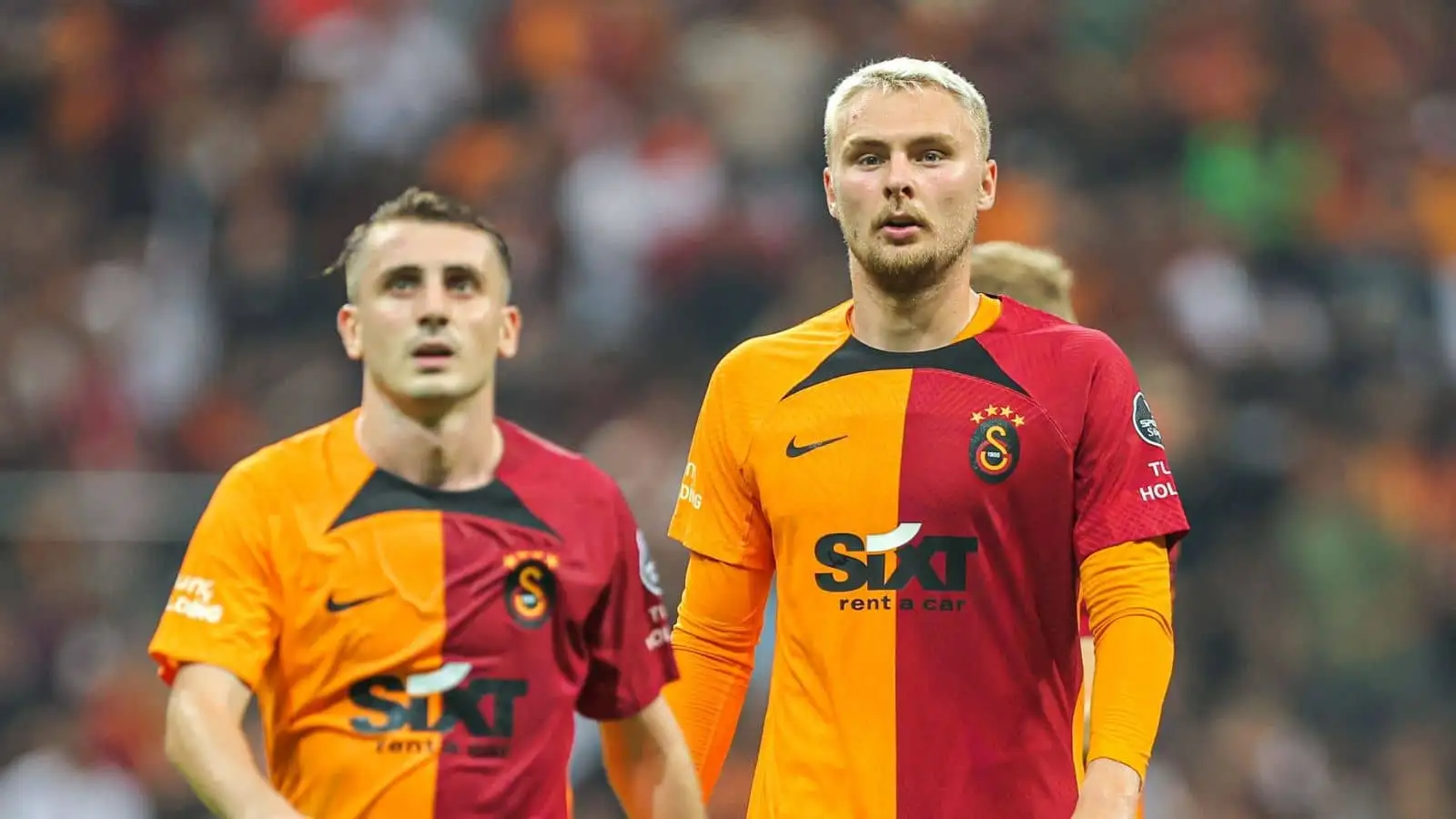 Victor Nelsson of Galatasaray SK during the Turkish Super Lig match between Galatasaray SK and Giresunspor at Nef Stadyumu