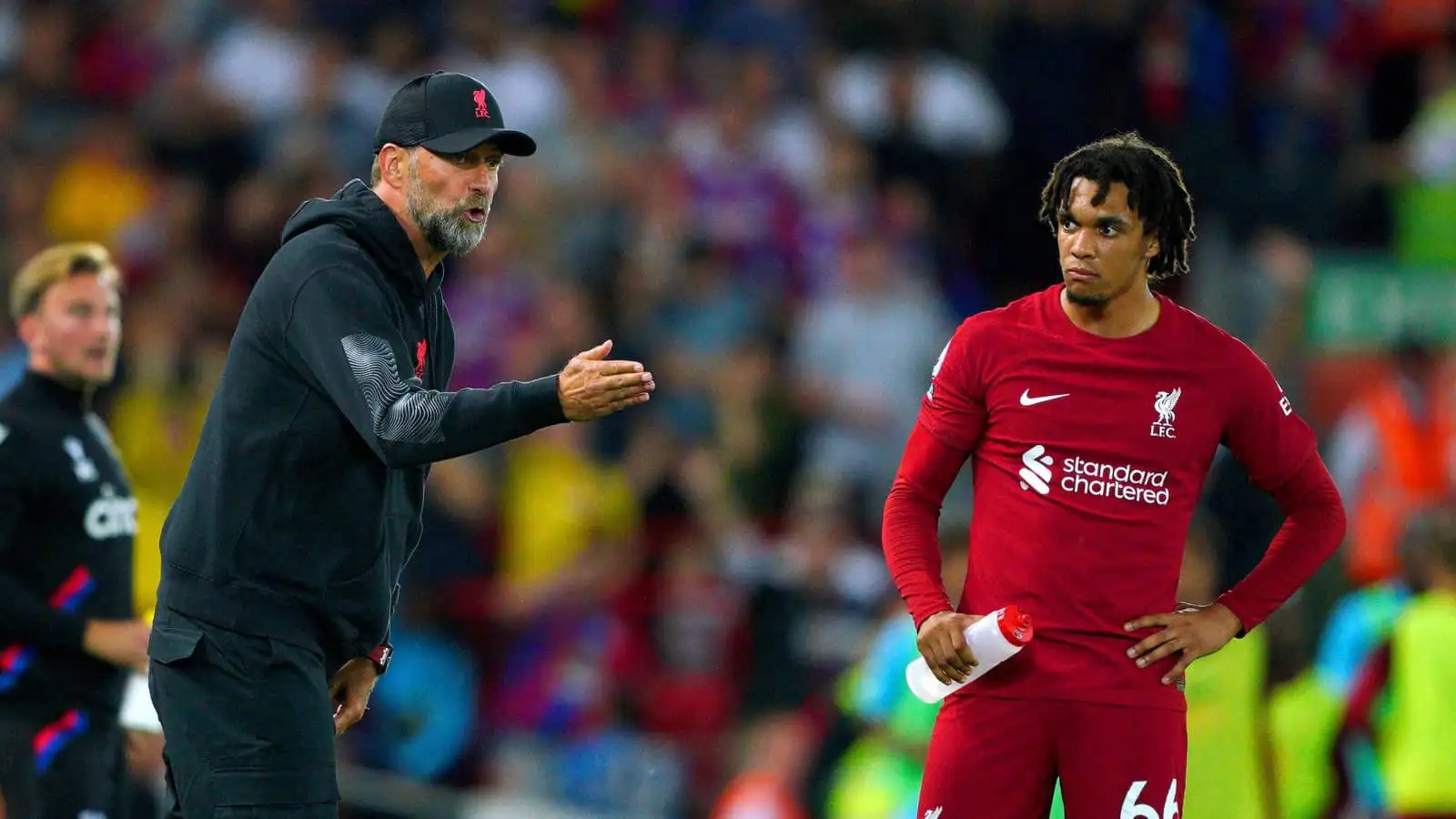 Liverpool manager Jurgen Klopp and right-back Trent Alexander-Arnold