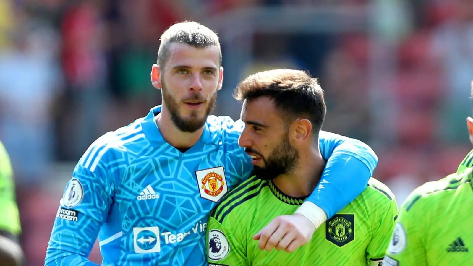 Man Utd stars David de Gea and Bruno Fernandes