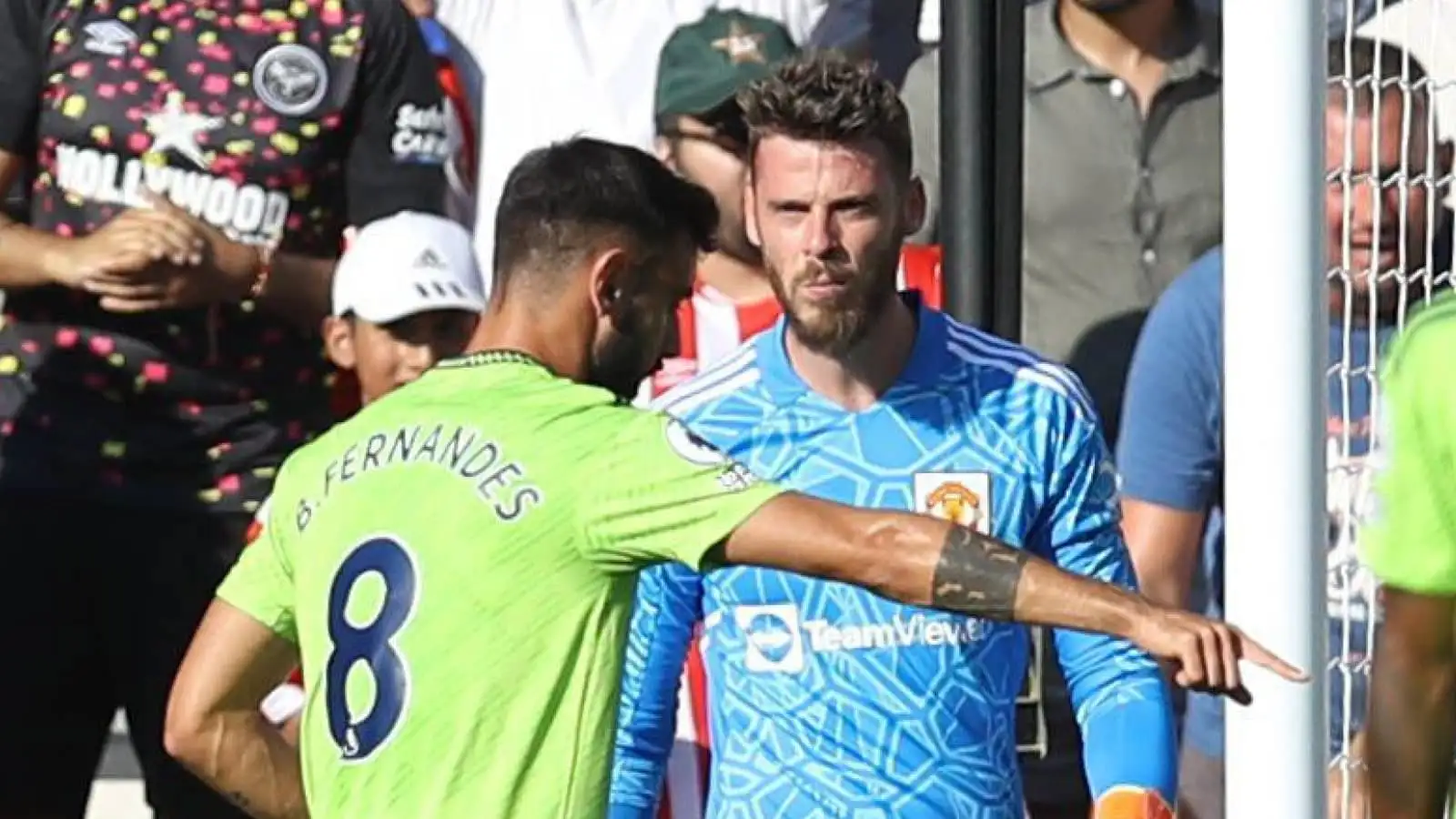 Man Utd pair Bruno Fernandes and David de Gea