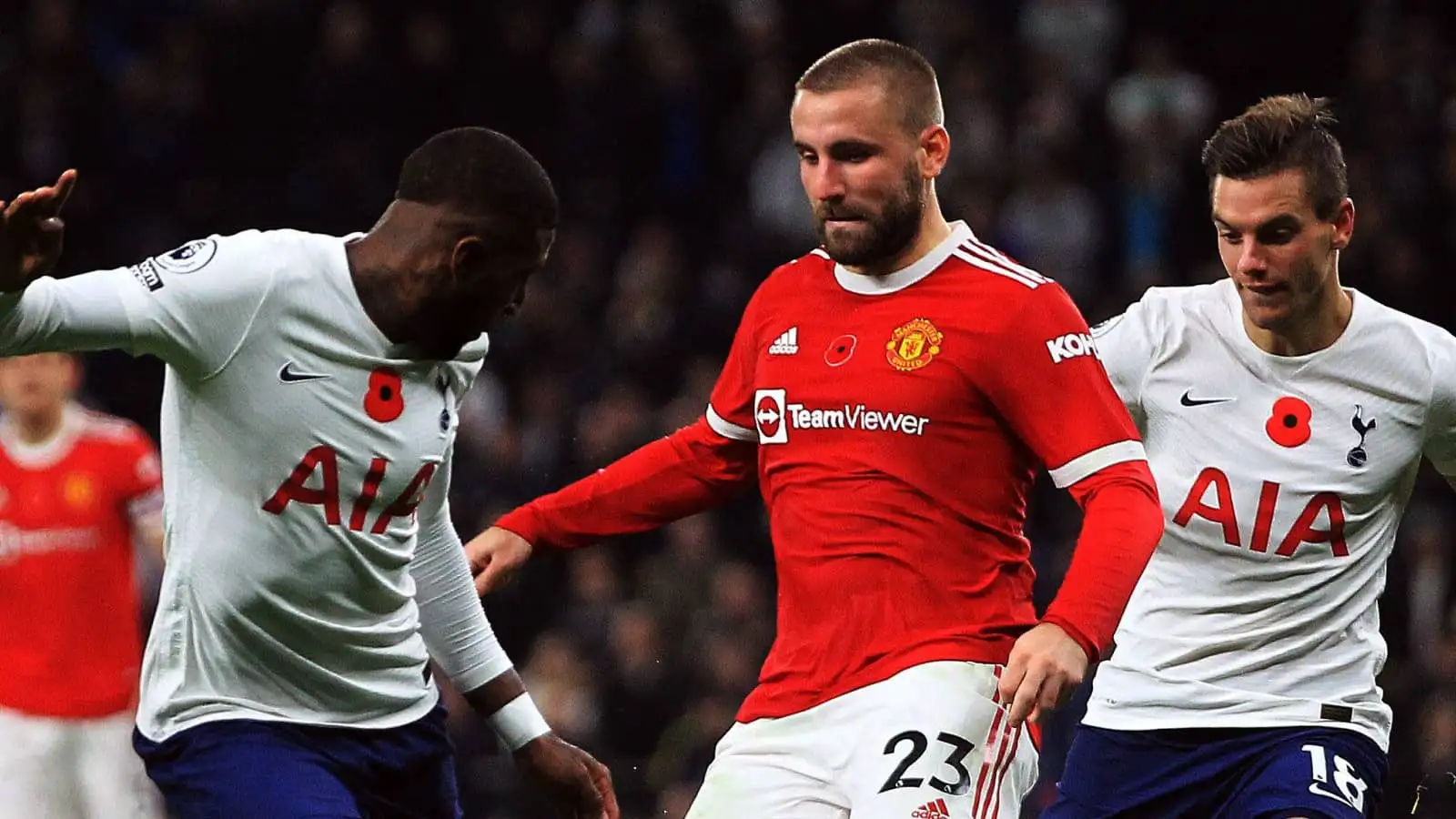 merson Royal, Luke Shaw, Giovani Lo Celso Tottenham v Man Utd