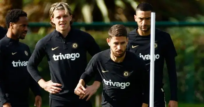 Jorginho, Hakim Ziyech, Conor Gallagher, Chelsea, October 2022
