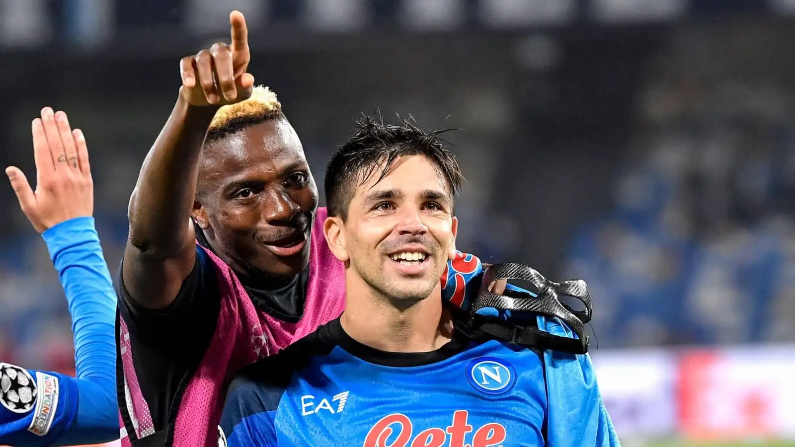 Giovanni Simeone and Victor Osimhen