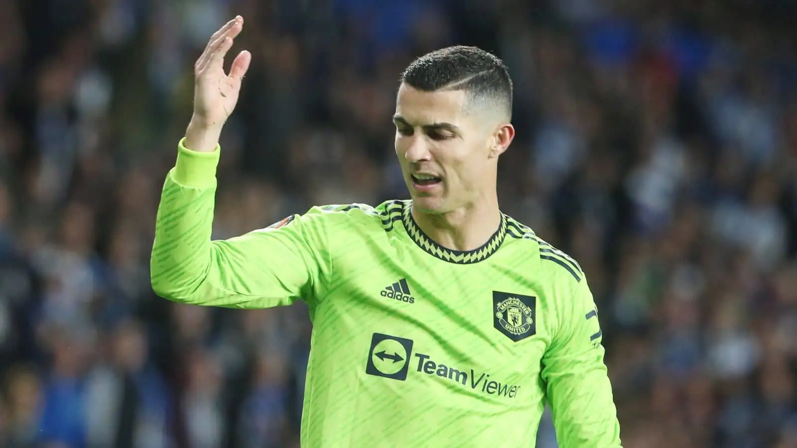 Cristiano Ronaldo of Manchester United during the UEFA Europa League, Group E football match between Real Sociedad and Manchester United on November 3, 2022 at Reale Arena in San Sebastian