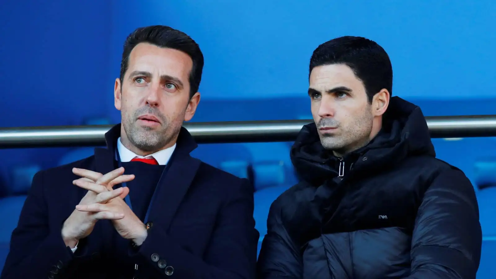 Arsenal chief Edu and manager Mikel Arteta