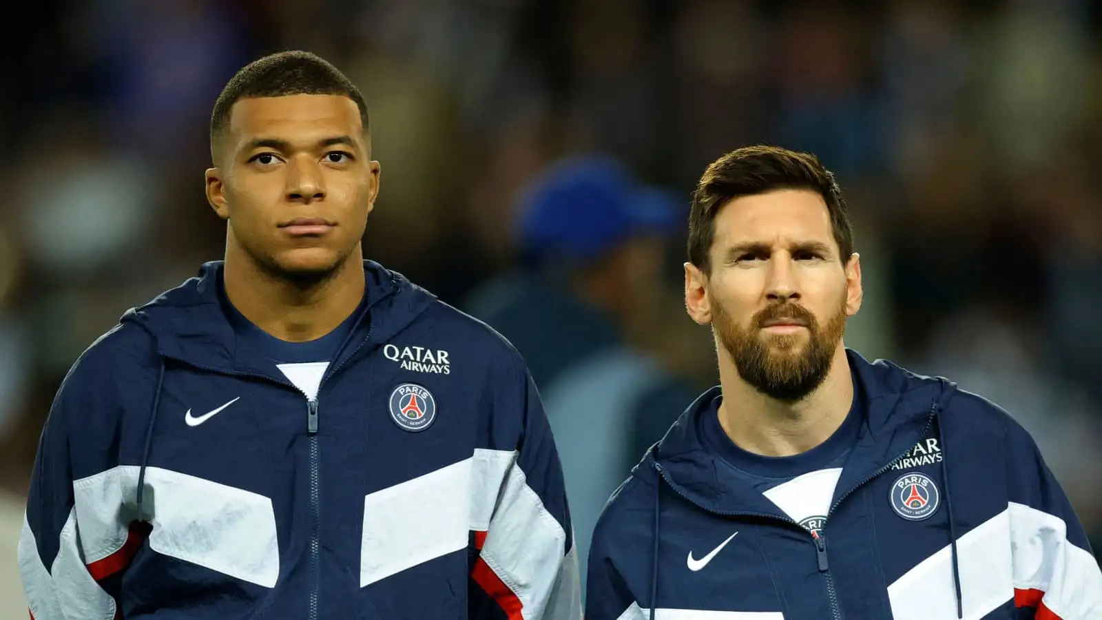 PSG forwards Kylian Mbappe and Lionel Messi