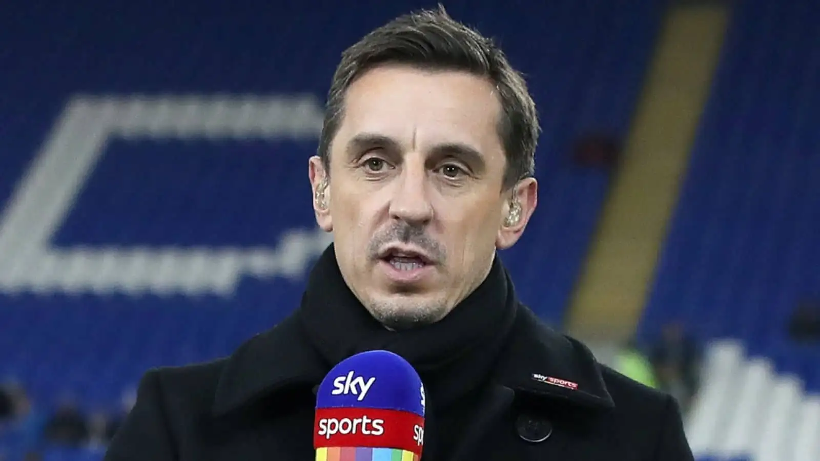 Gary Neville behind the scenes at Sky Sports Monday Night Football