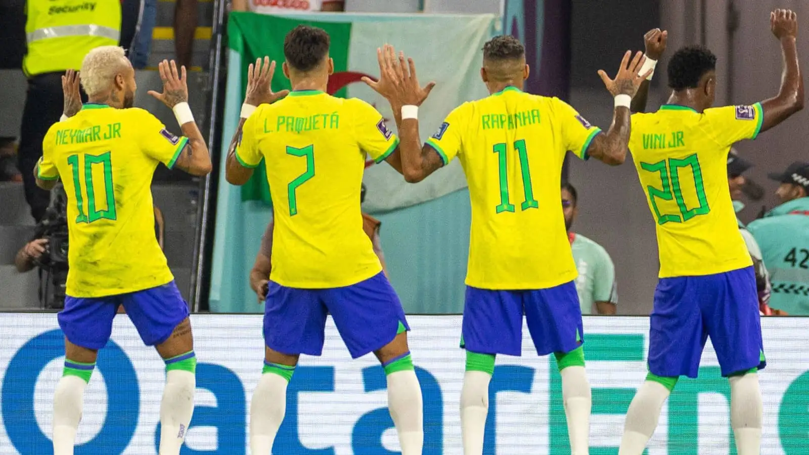 Brazil team celebration v South Korea