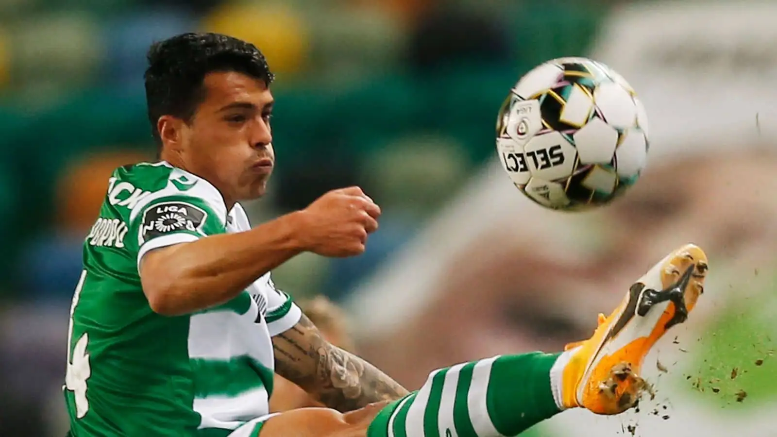 Pedro Porro, Sporting Lisbon, during Primeira Liga - Sporting CP v Rio Ave - Estadio Jose Alvalade, Lisbon, Portugal