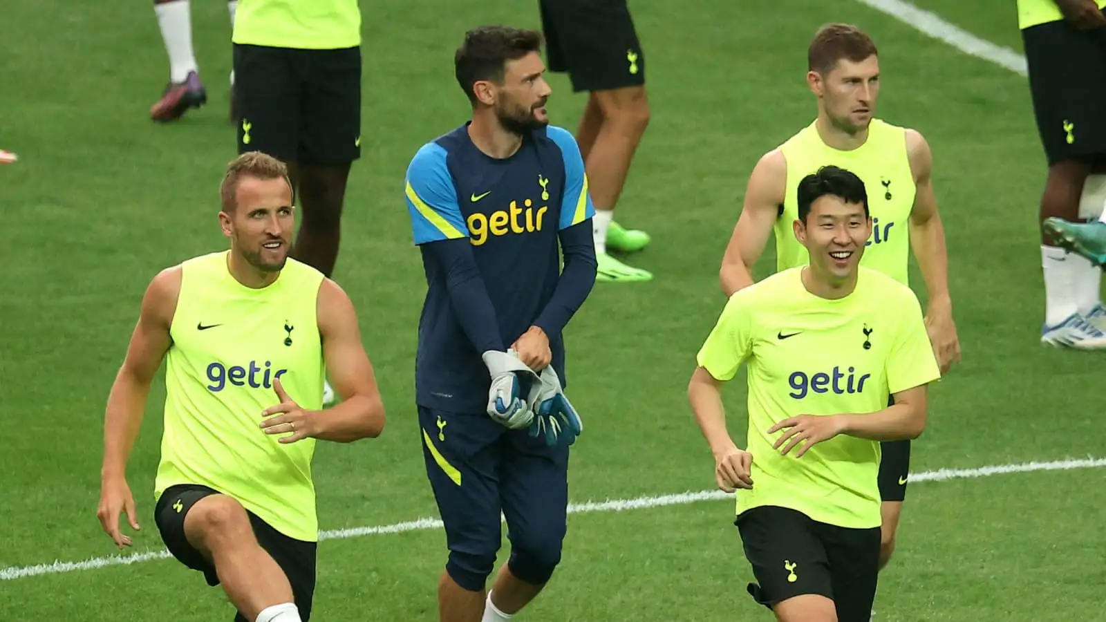 Tottenham stars Harry Kane, Hugo Lloris, Ben Davies and Son Heung-min