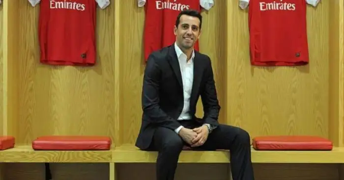 Sporting director Edu in Arsenal dressing room