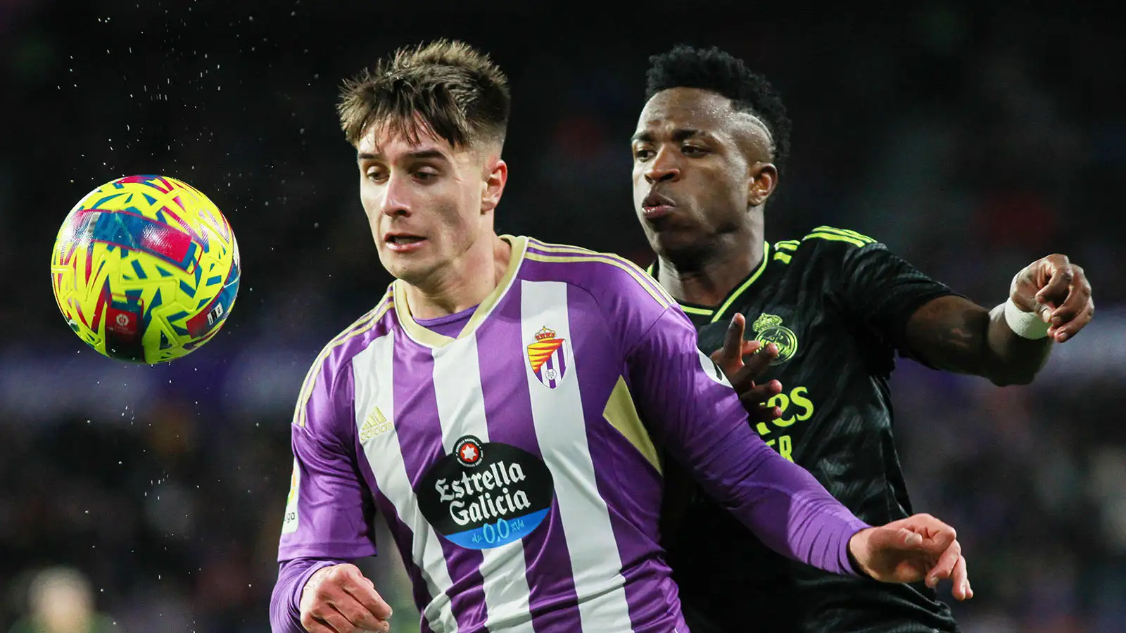 December 30, 2022, Rome, Spain: Ivan Fresneda of Real Valladolid and Vinicius Junior of Real Madrid during the Spanish championship La Liga football match between Real Valladolid and Real Madrid on December 30, 2022